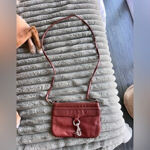 Rebecca Minkoff Elegant Red Leather Shoulder Bag